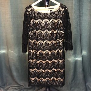 Stunning Jessica Howard Black/Nude Cocktail Dress